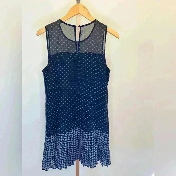 Abercrombie & Fitch Women's Geometric  Drop Waist Dress Blue 6T - Picture 6 of 8